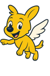 Tuto mascot - friendly winged dog helper